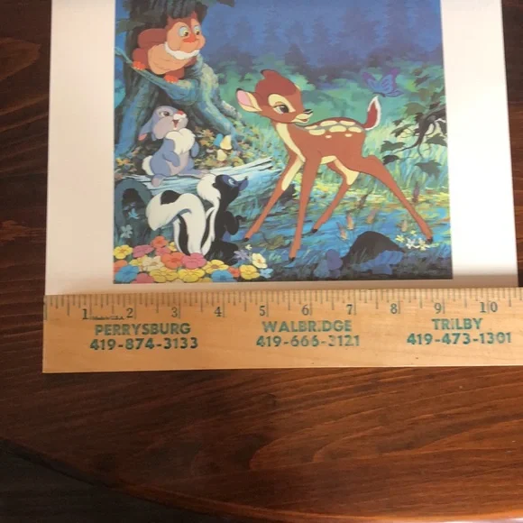 AT&T Rewards Art of Walt Disney Special Edition Bambi Lithograph Print VTG